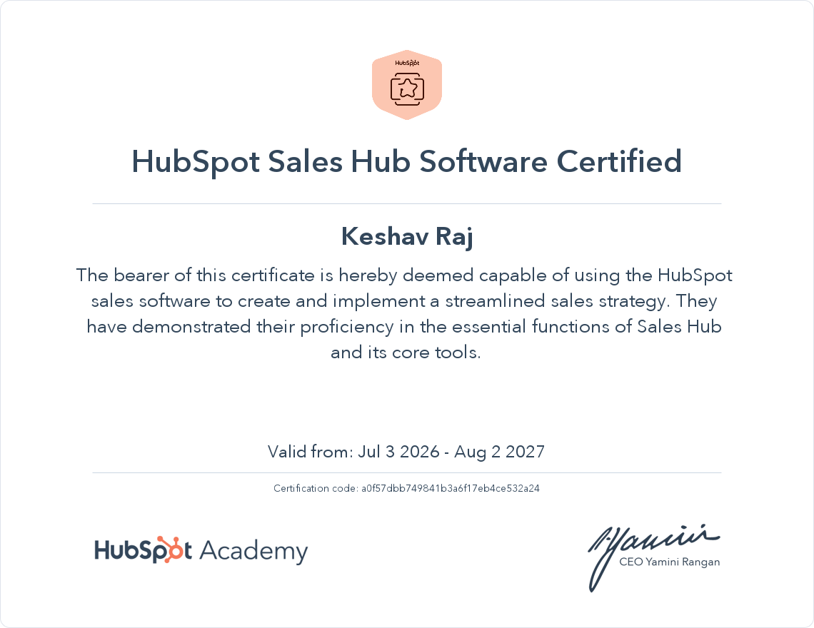 HubSpot Sales